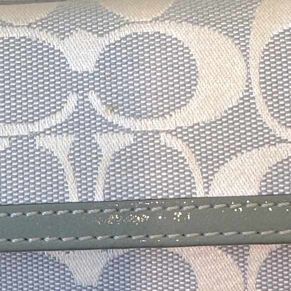Coach Wallet in Pale Blue, White, and Greenish Blue - Picture 7 of 7